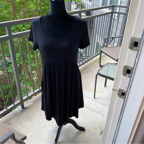 BasicUSA High-Low Tunic T-Shirt Dress Women Medium Back Pockets Dress - Picture 8 of 10